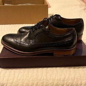 Johnston & Murphy Size 9M Mens Black Lace Up Dress Shoe